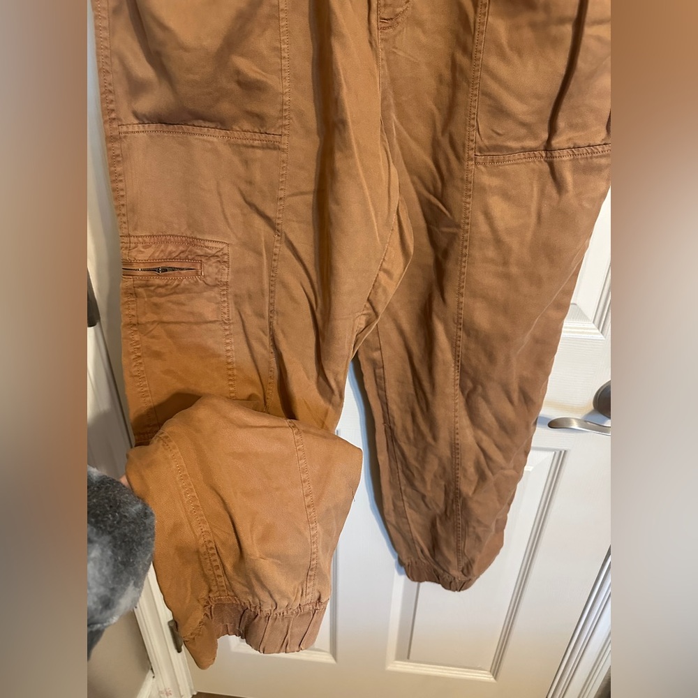 Nicole Miller New York Lyocell Cargo Joggers, Rust, Sz XL - Picture 5 of 8